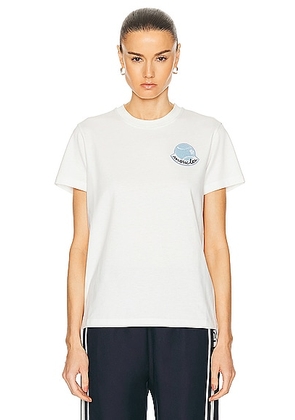 Moncler Circle Logo Shirt in White - White. Size L (also in M, S).