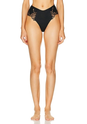 Kiki de Montparnasse Giselle High Waist Panty in Black - Black. Size M (also in ).