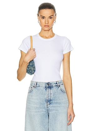 LESET Kelly Slim Fit Tee in White - White. Size L (also in XL).