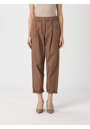 Pants BRUNELLO CUCINELLI Woman color Leather