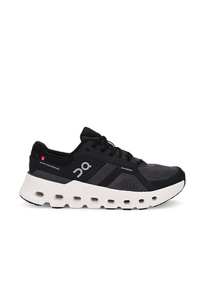 On Cloudrunner 2 Sneaker in Eclipse & Black - Black. Size 10 (also in 10.5, 11, 11.5, 12, 12.5, 13).