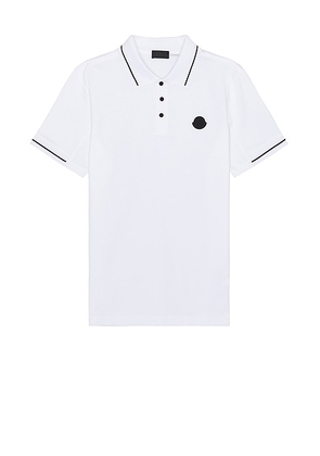 Moncler Short Sleeve Polo in Brilliant White - White. Size XL/1X (also in ).