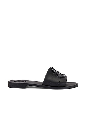 Moncler Mon Slide in Black - Black. Size 36 (also in 41).
