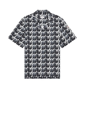 Moncler Short Sleeve Shirt in 3d Monogram Black - Black. Size L (also in M, S, XL/1X).