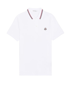 Moncler Short Sleeve Polo in White - White. Size S (also in ).