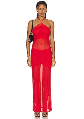 Miaou Serena Dress in Scarlet - Red. Size L (also in ).