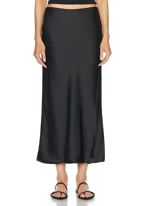Norma Kamali Bias Obie Skirt in Black - Black. Size L (also in M, XL).