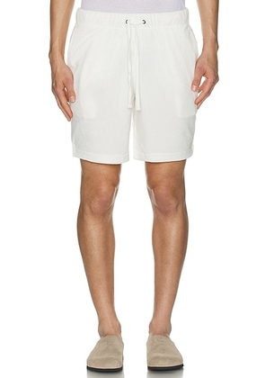 Onia Towel Terry Pull-on Short in White - White. Size XL/1X (also in ).