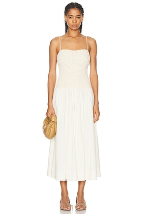 LPA Stacci Midi Dress in Beige & Cream - Neutral. Size L (also in M, S, XL, XS, XXS).
