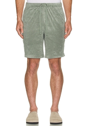 Onia Towel Terry Pull-on Short in Sage - Green. Size S (also in XL/1X).