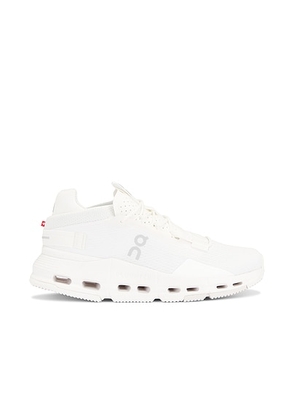 On Cloudnova 2 Sneaker in All White - White. Size 10 (also in 5, 5.5, 6, 6.5, 7, 7.5, 8, 8.5, 9, 9.5).
