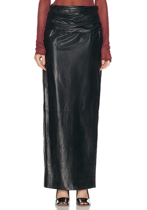 KHAITE Winler Skirt in Black - Black. Size 0 (also in 2, 4).