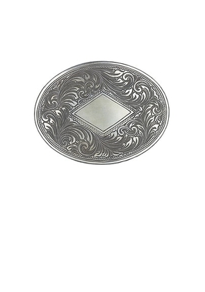 Kemo Sabe Large Oval Shield Belt Buckle in Silver - Metallic Silver. Size all.