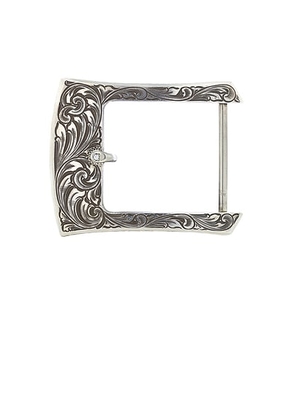 Kemo Sabe Guston Engraved Belt Buckle in Silver - Metallic Silver. Size all.