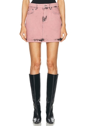 Moschino Jeans Denim Mini Skirt in Multi Pink - Pink. Size 24 (also in ).