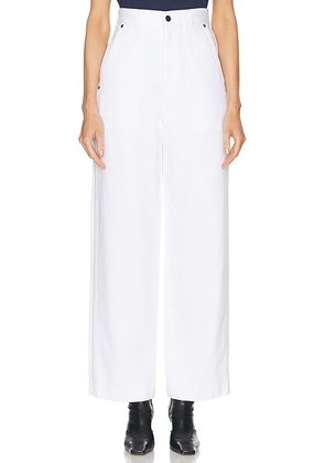 KHAITE Hewitt Slim Straight Leg Jeans in White - White. Size 32 (also in ).