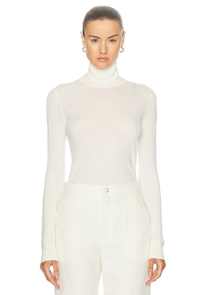 Moncler Turtleneck Top in Silk White - White. Size L (also in ).