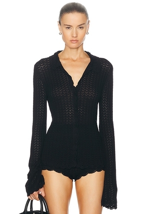 LPA Hana Cardigan in Black - Black. Size L (also in M, S, XS, XXS).