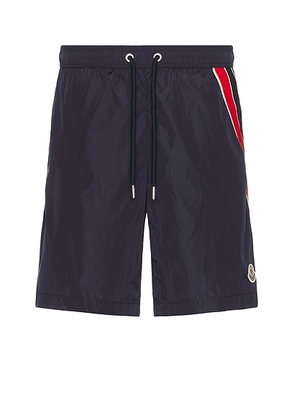 Moncler Swim Short in Navy - Black. Size S (also in ).