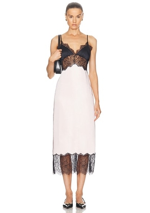 LPA Rosa Midi Dress in Pink & Black - Pink. Size XL (also in M).
