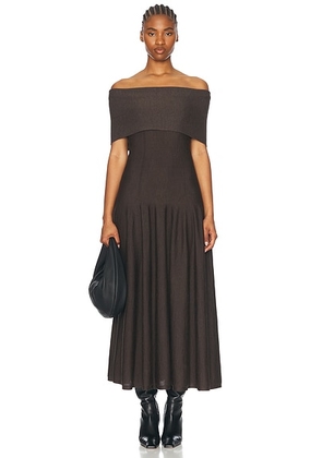 KHAITE Ava Dress in Grapeseed - Brown. Size L (also in ).