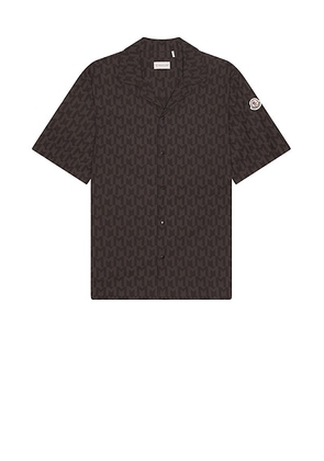 Moncler Short Sleeve Shirt in Brown - Brown. Size L (also in S).