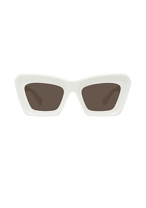 Loewe Anagram Sunglasses in Ivory & Brown - Ivory. Size all.