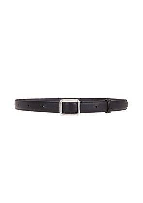 Lie Studio The Georgia Wide Belt in Silver Solid Black - Black. Size 95 (also in ).