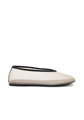 KHAITE Marcy Mesh Flat in Black & Nude - Black. Size 41 (also in ).