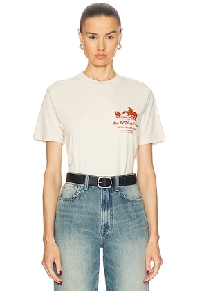 ONE OF THESE DAYS x FWRD Silver Queen City Tee in Bone - Cream. Size M (also in S).