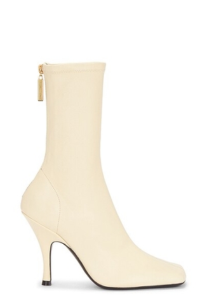 KHAITE Eva Mid Calf Boot in Sand - Cream. Size 36 (also in 40).