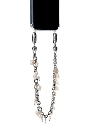 Ossa Rhodium Mixed Metal Mini Wristlet in Pearl - Metallic Silver. Size all.