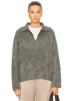 Lisa Yang Kerry Sweater in Fern Brushed - Grey. Size 0 (also in ).