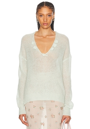 Moschino Jeans Long Sleeve Sweater in Green - Green. Size M (also in ).