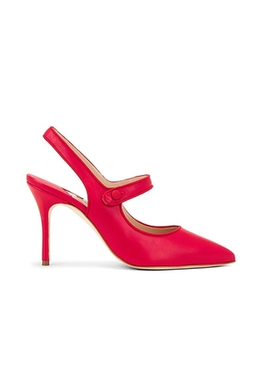Manolo Blahnik Camparisli 90 Pump in Bright Red - Red. Size 38 (also in ).
