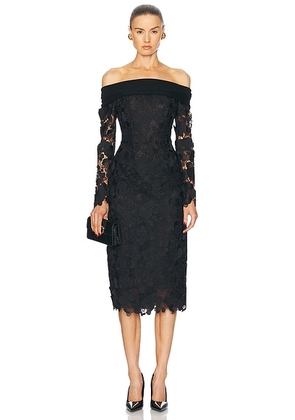 Oscar de la Renta Off The Shoulder Dress in Black - Black. Size 2 (also in ).