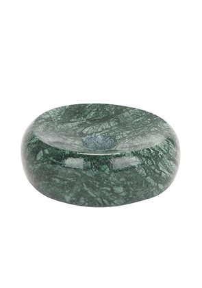 Loren Stewart Bialy Candle Holder in Indian Green Marble - Dark Green. Size all.