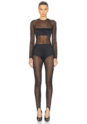 Kiki de Montparnasse Miel Catsuit in Black - Black. Size L (also in M).