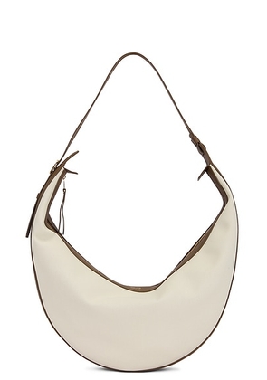 KHAITE Augustina Canvas Hobo Bag in Cream & Dark Olive - Cream. Size all.