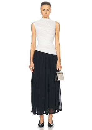 NICHOLAS Odila Sleeveless Twisted Maxi Dress in Ivory & Black - Black,White. Size 8 (also in ).