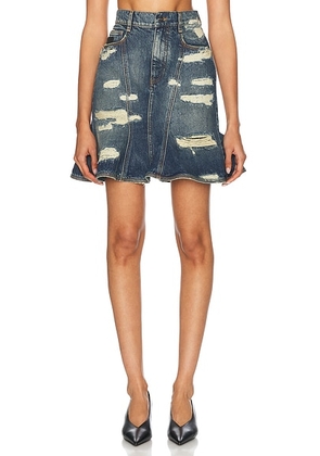 Marc Jacobs Fluted Mini Skirt in Punk Indigo - Denim-Dark. Size 25 (also in ).
