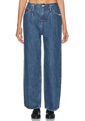 Moussy Vintage Macclenny Wide Leg Jeans in Blue - Denim-Medium. Size 27 (also in 31, 32).