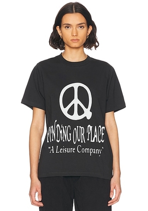 Museum of Peace and Quiet Our Place T-Shirt in Black - Black. Size S (also in ).