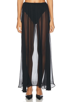 LESET Farah Maxi Skirt in Black - Black. Size XL (also in ).