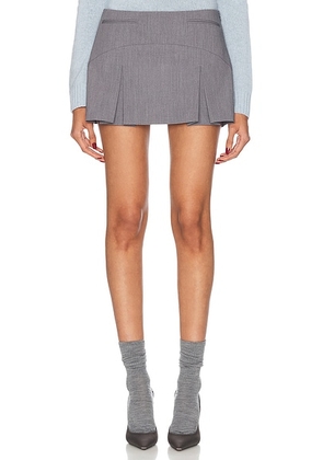 Mimchik Pleated Mini Skirt in Gray - Grey. Size 2 (also in ).
