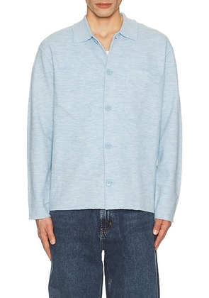 NN07 Jonas Overshirt in Powder Blue - Baby Blue. Size XL/1X (also in ).