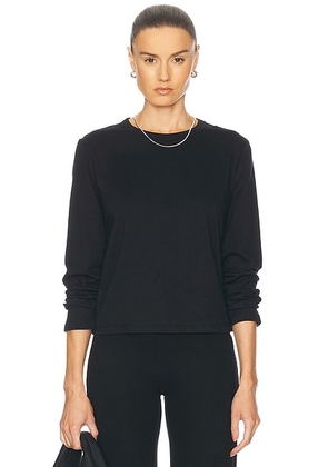 LESET Margo Long Sleeve Top in Black - Black. Size L (also in XL).