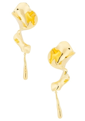 KHAITE Tidal Earrings in Gold - Metallic Gold. Size all.
