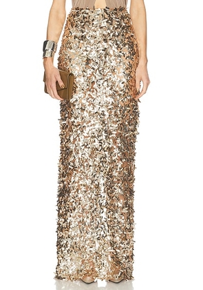 The New Arrivals by Ilkyaz Ozel Sirena Skirt in Alchemy - Metallic Neutral. Size 38 (also in 40).