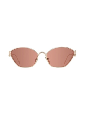 Loewe Anagram Sunglasses in Shiny Rose Gold - Rose. Size all.